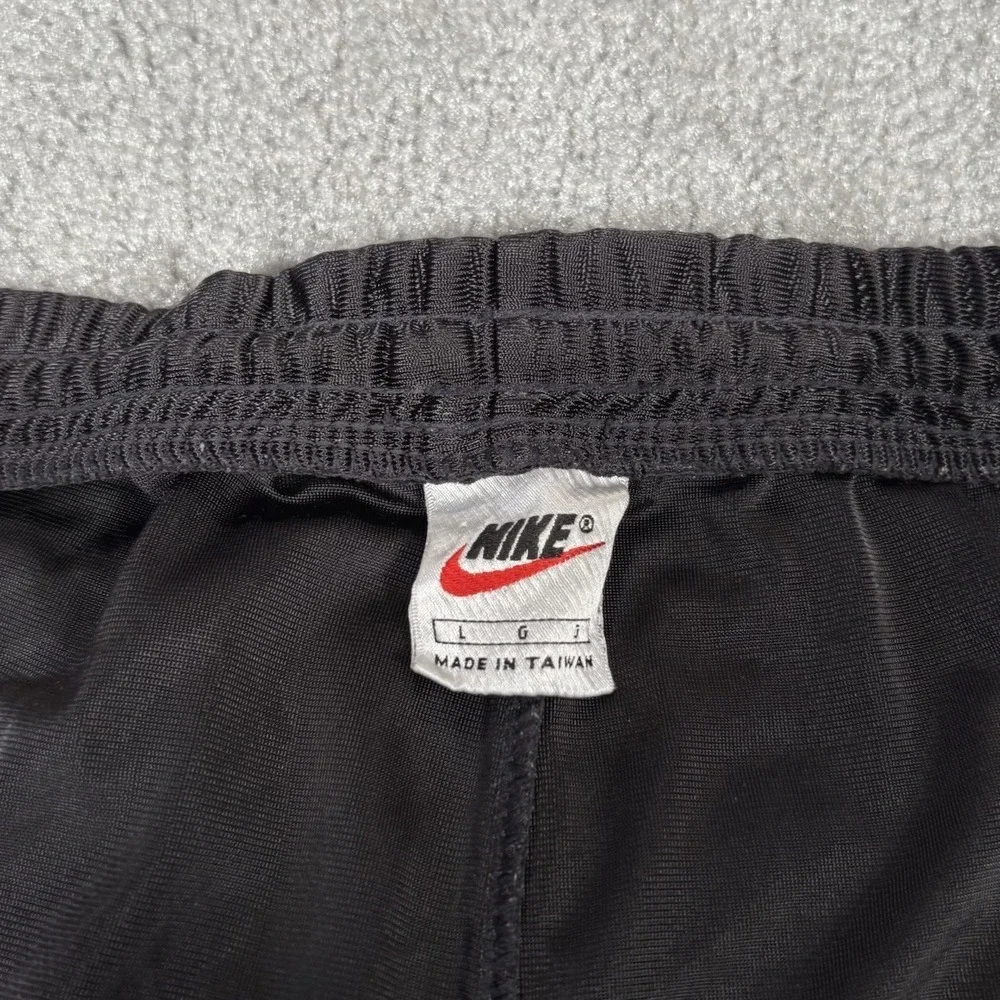 Vintage Nike Shorts Mens L Black Dazzle Shiny Drawstring Basketball Athletic 90s